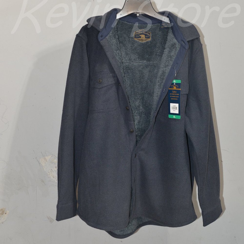 Men’s Fleece blue‎ Shirt Jacket Freedom Foundry  NWT